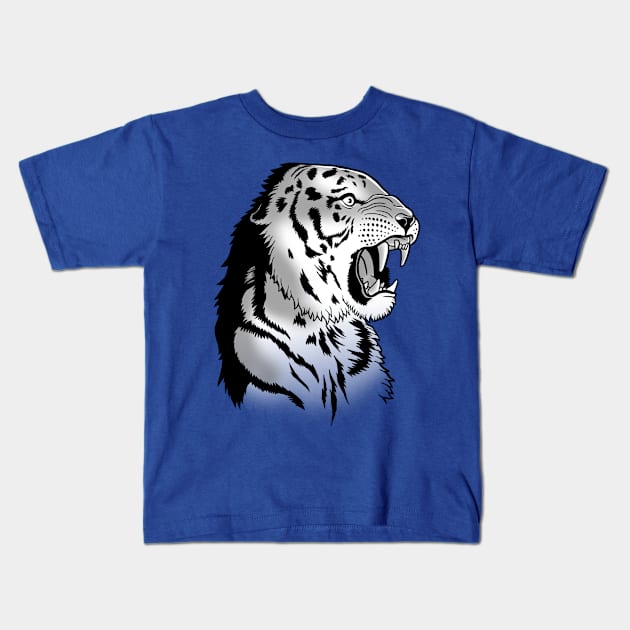 Tiger attack Kids T-Shirt by albertocubatas